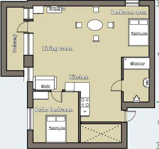 Sunny & Modern 2 Beds Spacious Air-conditioned Apartamento